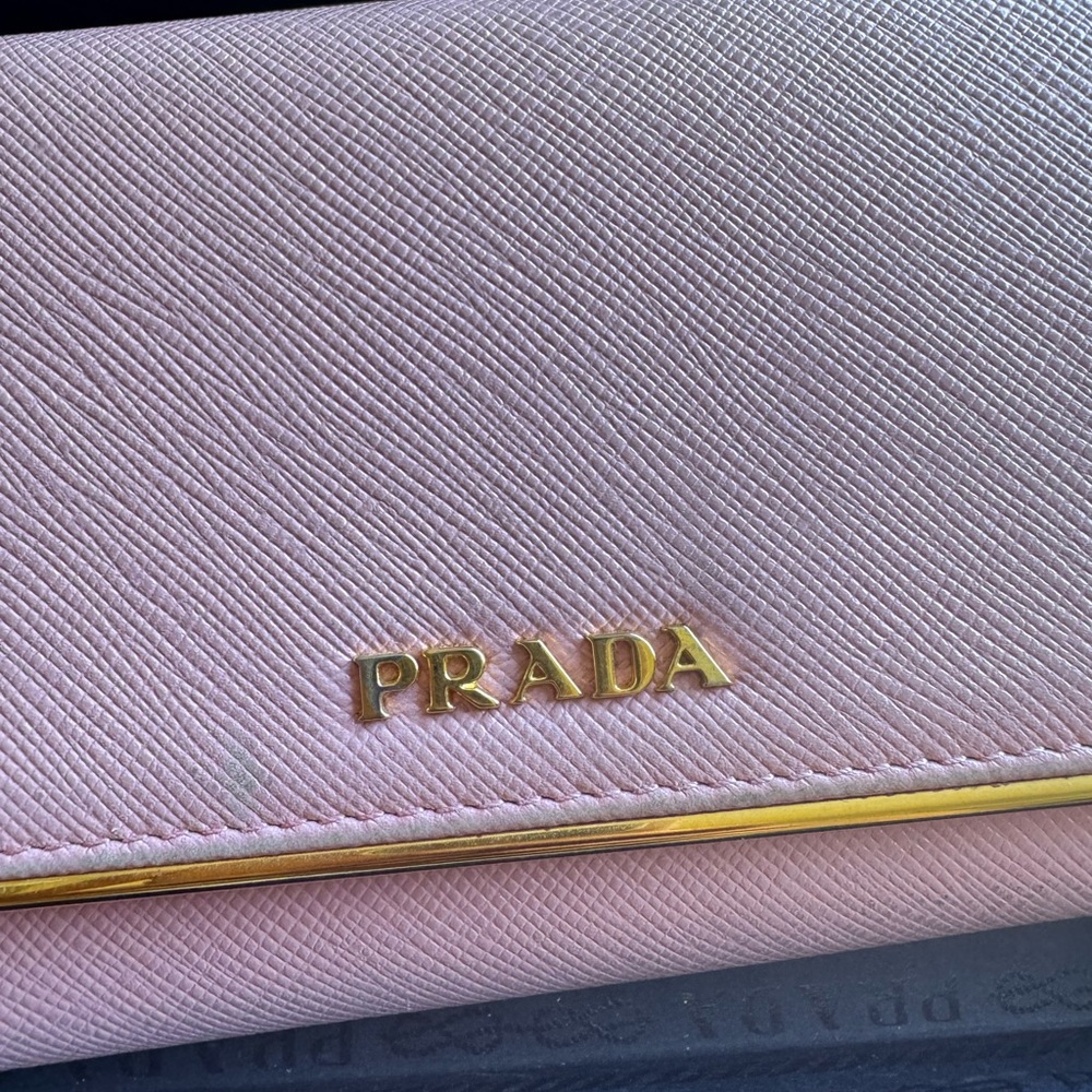Prada Pink Saffiano Leather Wallet - Picture 7 of 7